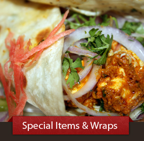 View Our Special Items and Wraps Menu