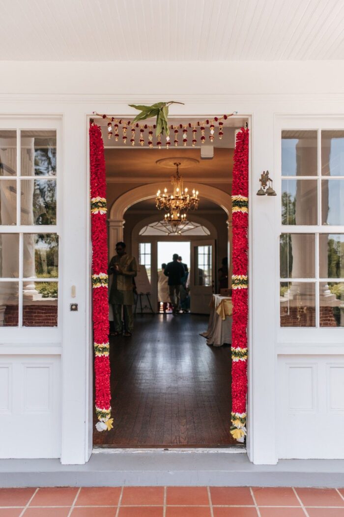 Hindu wedding ceremony Raspberry Plain Manor Virginia mandap outdoor wedding